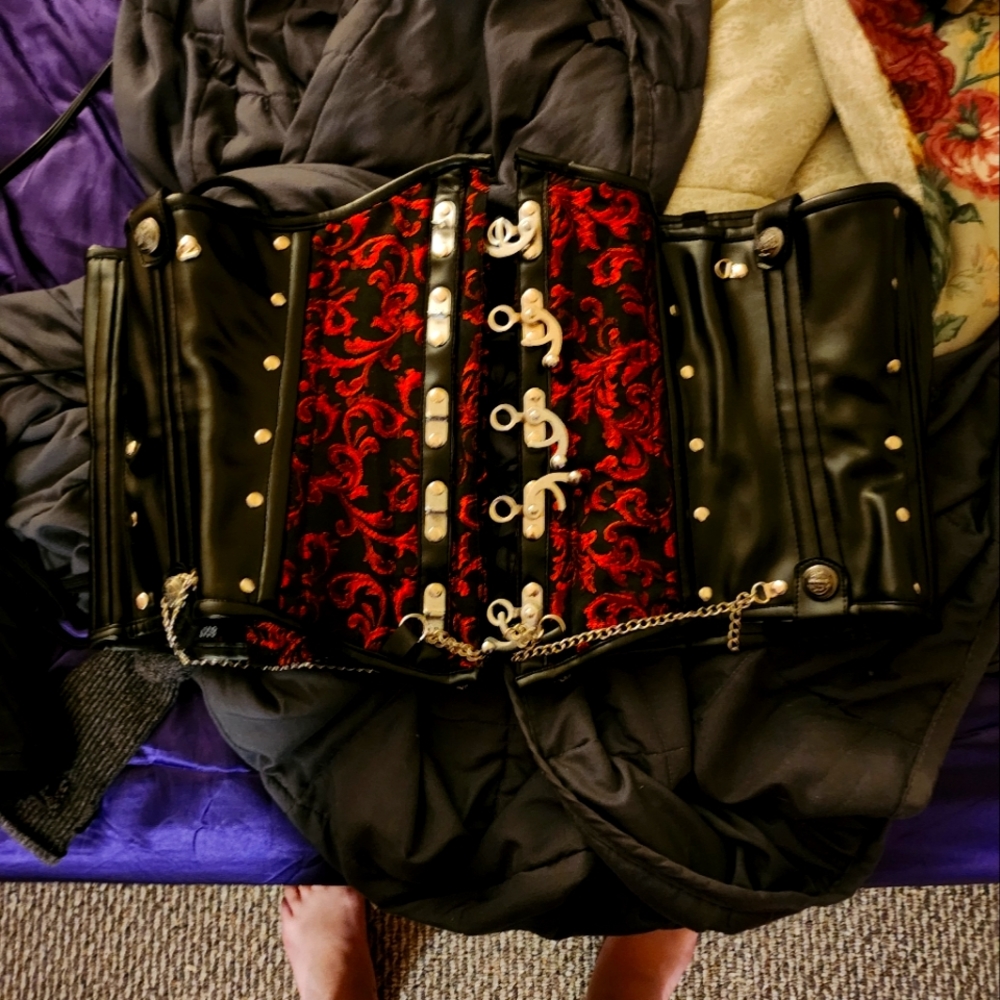 Steel boned corsets both under bust and over bust, from 44" -42" waist sizes